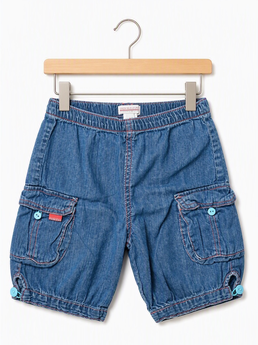 Vintage Y2K Geneviève Lapierre Quebec Boutique Stitch Denim Shorts 4T Years